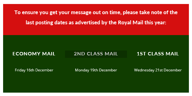 Christmas posting dates