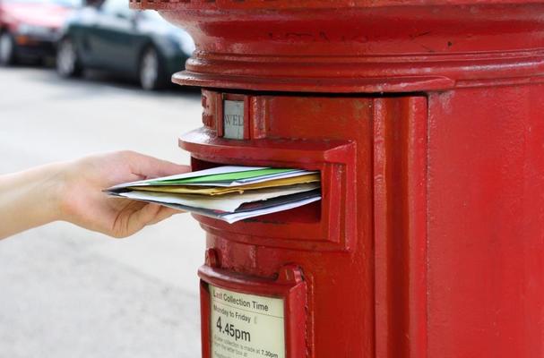 Post box and letters